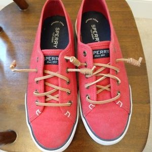 Sperry Top Siders Red Canvas size 7